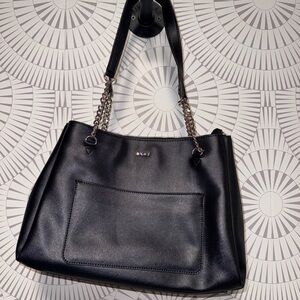 DKNY NWT Bryanna Shoulder Bag Black Gold MSRP $168
